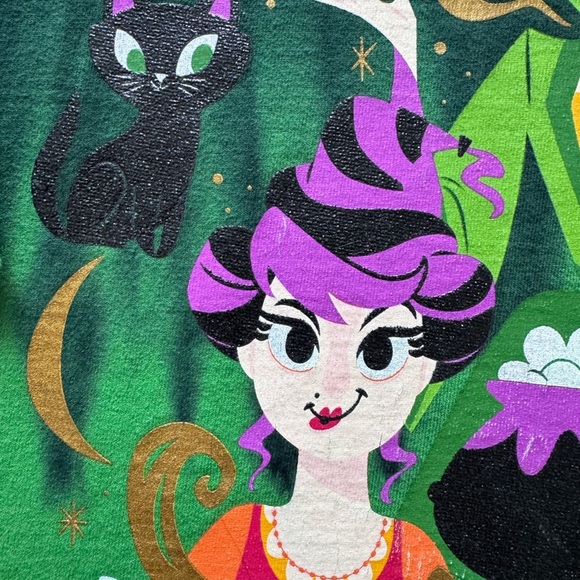 Women's Hocus Pocus Halloween Disneyland Disney Green Spirit Jersey Size Small - Picture 5 of 9